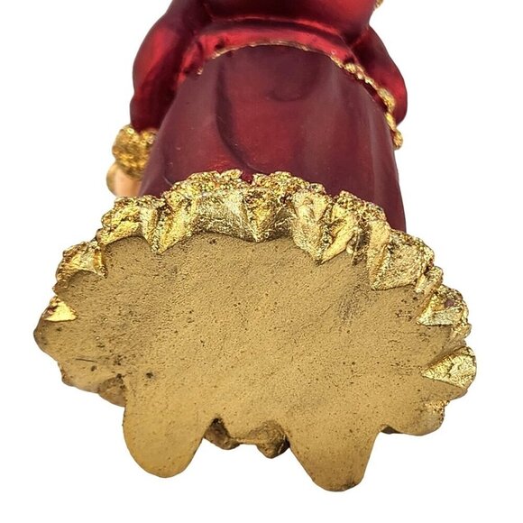 Vtg Santa Claus Red Resin Christmas Ornament 7” Figurine Symphony Store - Picture 12 of 13